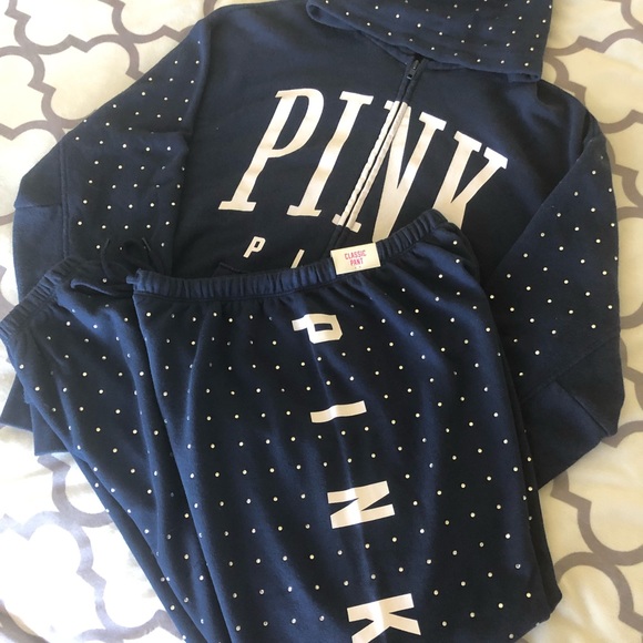 Victoria’s Secret PINK Classic “bling” set in Navy - Picture 4 of 4